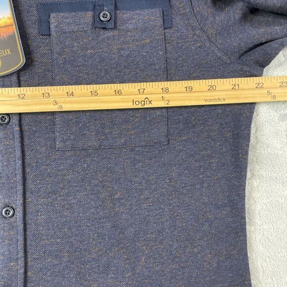 Cremieux Shacket Flannel Shirt Mens Medium Casual Long Sleeve Soft Preppy - Picture 6 of 11